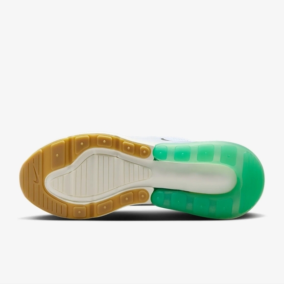 Women's Nike Air Max 270 White Green Sneakers made with Crystals Bling Custom - Picture 3 of 6